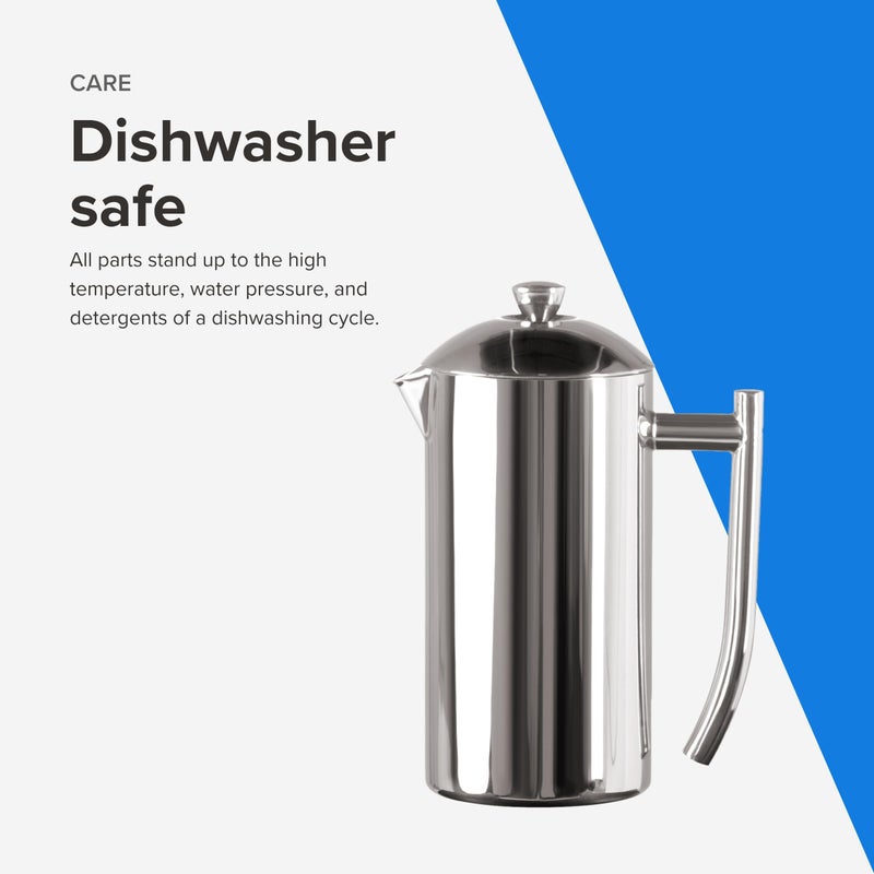 Frieling Double-Walled Stainless-Steel French Press Coffee Maker, Polished, 23 Ounces - Image 5